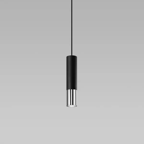 Sollux SL.0940 - Lampadario a sospensione con filo LOOPEZ 1xGU10/10W/230V nero/cromo