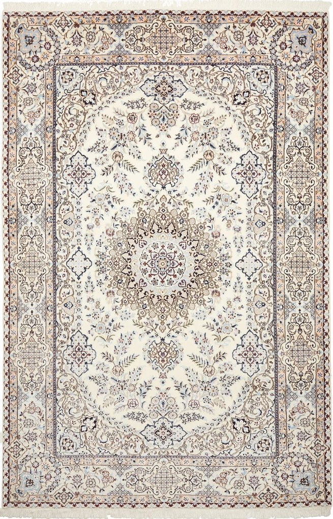 Nain Tappeto 310x200 Beige (Iran) Annodato A Mano