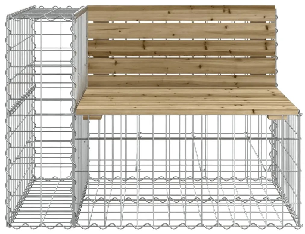 Panca da giardino design gabbione 287x71x65,5cm pino impregnato