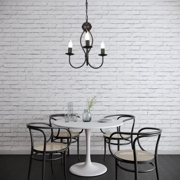 Lampadario a sospensione con catena ARTHUR 3xE14/40W/230V