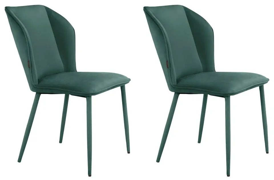 Set di sedie da pranzo in velluto verde 2 pz Wilma - Støraa