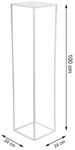 Portafiori 100x24 cm bianco