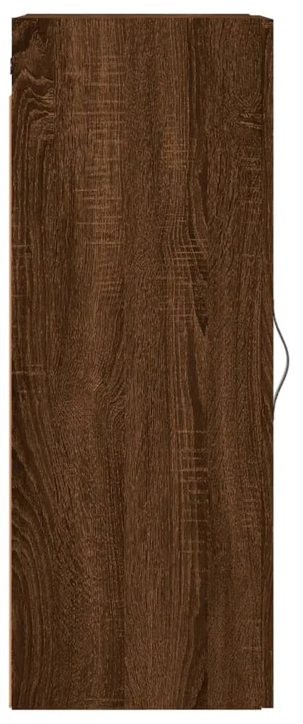 Mobile a Parete Rovere Marrone 34,5x34x90 cm Legno Multistrato