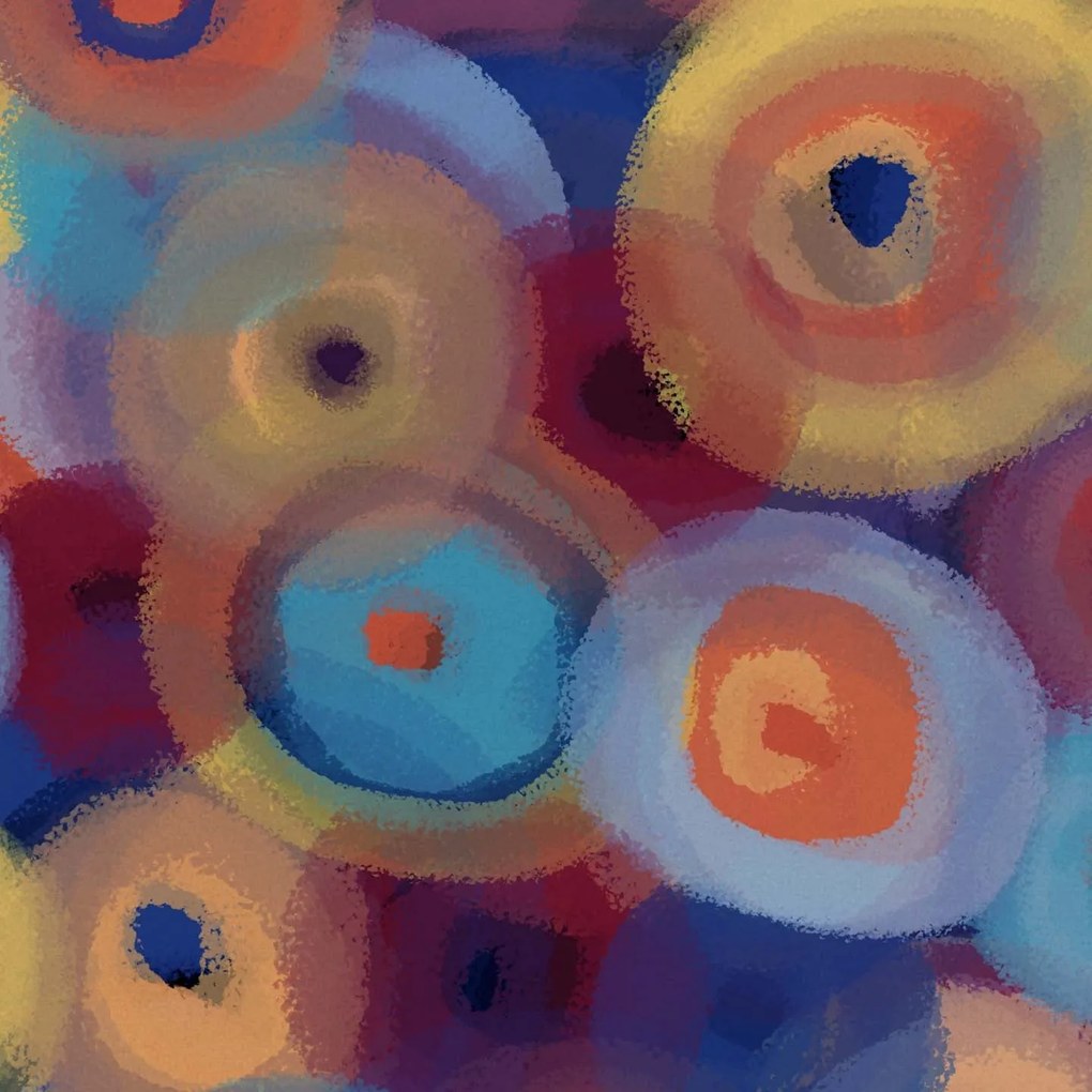 Brush-circle collezione cuscini a fantasie multicolor in velluto impermeabile rosso