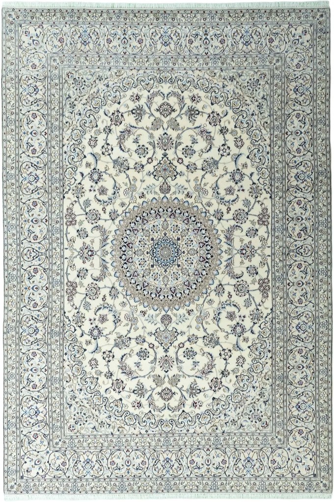 Nain Tappeto 240x350 Beige (Iran) Annodato A Mano