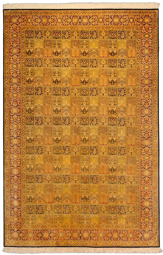 Cashmere Silk Tappeto 280 x 190 Marrone (Indian) Annodato A Mano