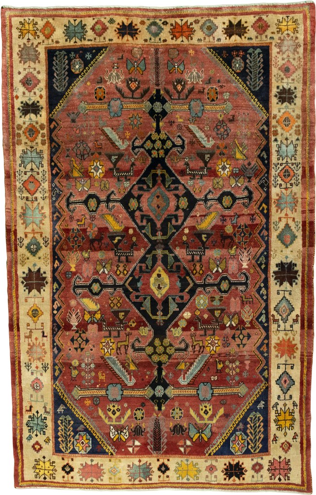 Shiraz Tappeto persiano 230 x 160 Rosso (Iran) Annodato A Mano