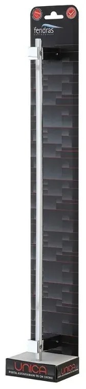 Portasciugamani a muro 55 cm in acciaio cromato Unica