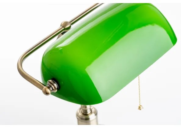 Brilagi - Lampada da tavolo BANK OFFICE 1xE27/60W/230V ottone/verde