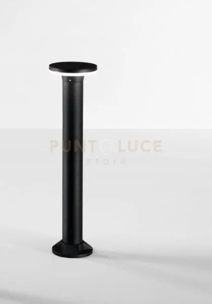 Viale paletto da esterno 4000k 720lm 12w ip65 nero  h.60cm