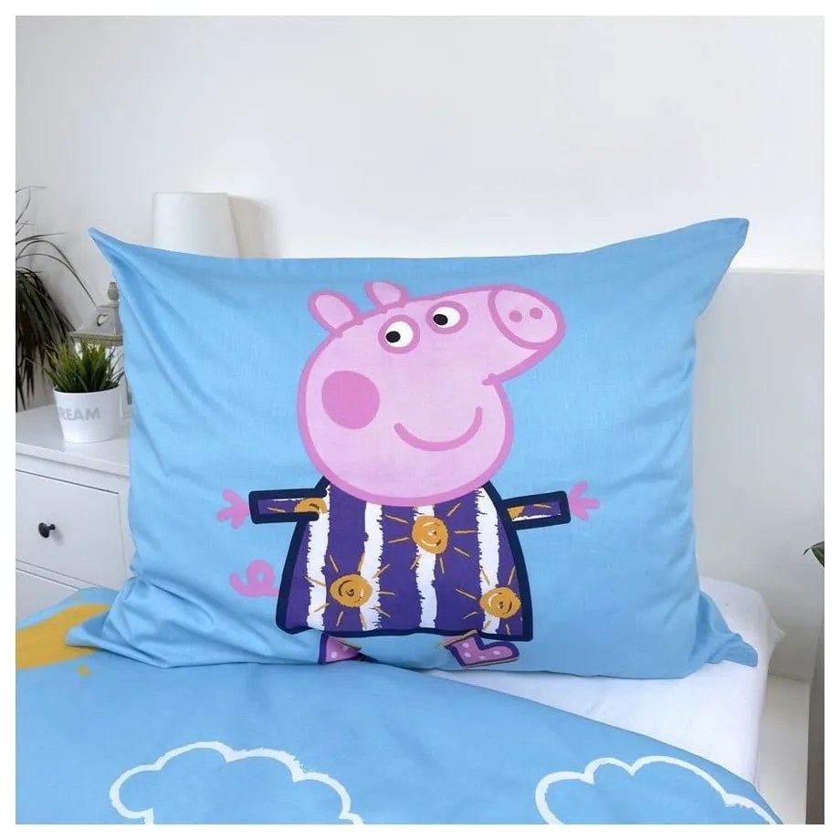 Biancheria da letto per bambini con effetto fosforescente in cotone per letto singolo 140x200 cm Peppa Pig – Jerry Fabrics