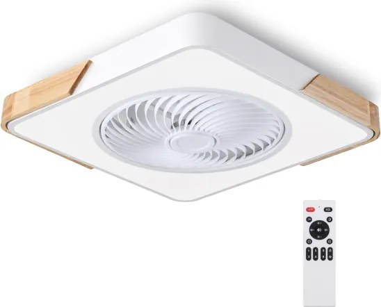 Brilagi-LED lampada dimmerabile con ventilatore LED/30W/230V 3000-6500K bianco/rovere + telecomando