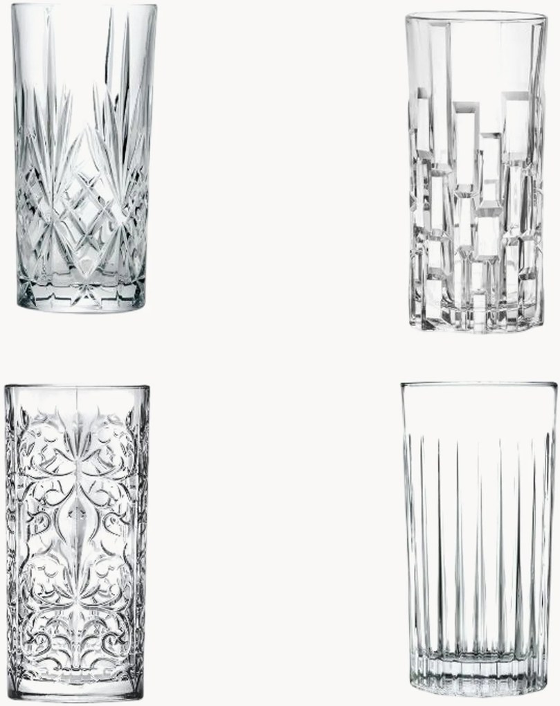 Set di 4 bicchieri da long drink in cristallo Mixology