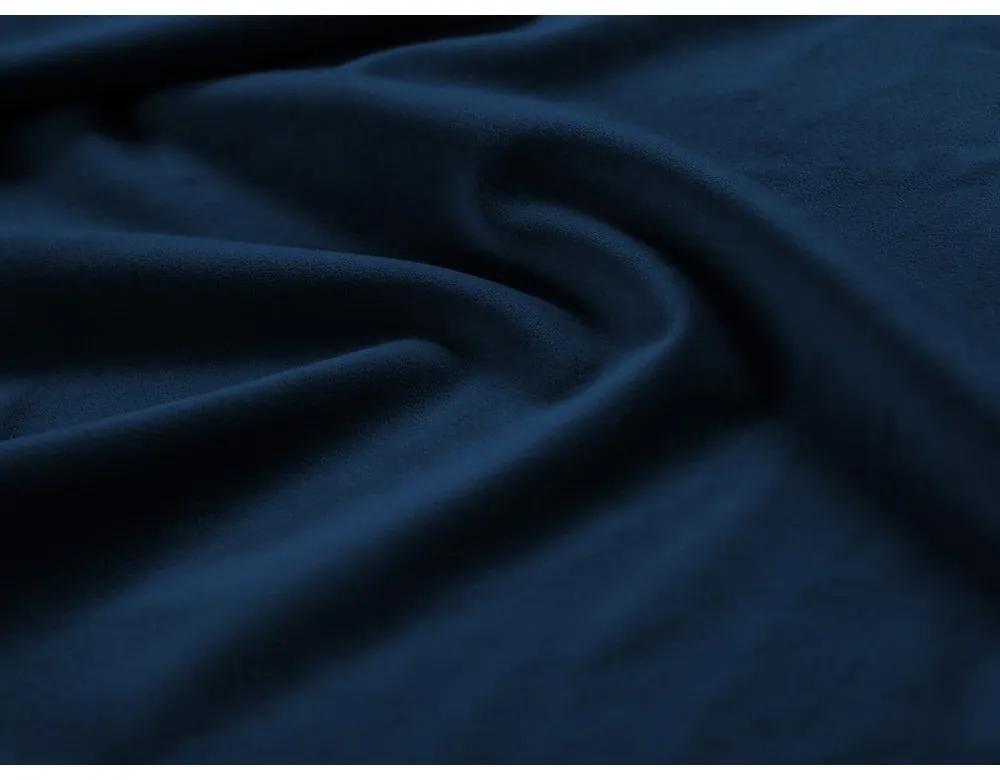 Letto matrimoniale imbottito blu scuro con contenitore con griglia 140x200 cm Casey - Mazzini Beds