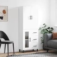 Credenza Bianca 69,5x34x180 cm in Legno Multistratocod mxl 101933