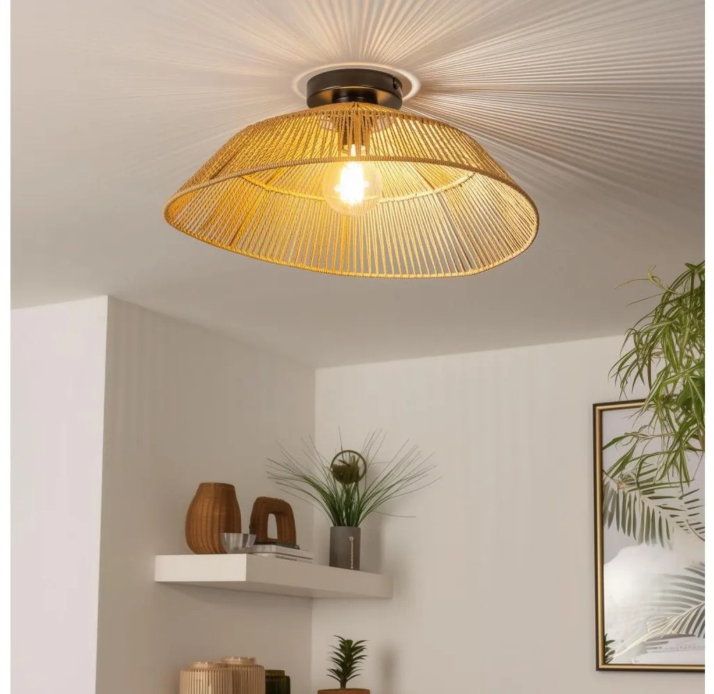 Brilagi - Plafoniera LED CERIA BOHO 1xE27/40W/230V diametro 50 cm marrone