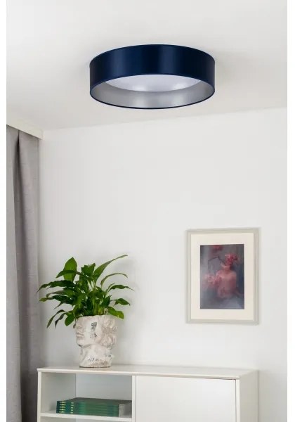 Duolla - Plafoniera LED ROLLER LED/24W/230V diametro 45 cm blu/argento