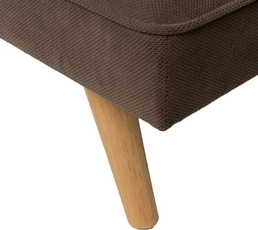 Divano marrone allungabile con rivestimento in ciniglia 175 cm – Ixia