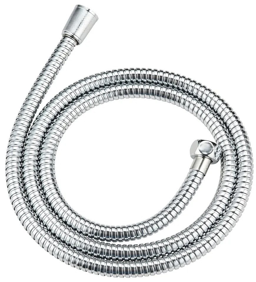 Soffione doccia con tubo flessibile in argento lucido Basic Line - Wenko