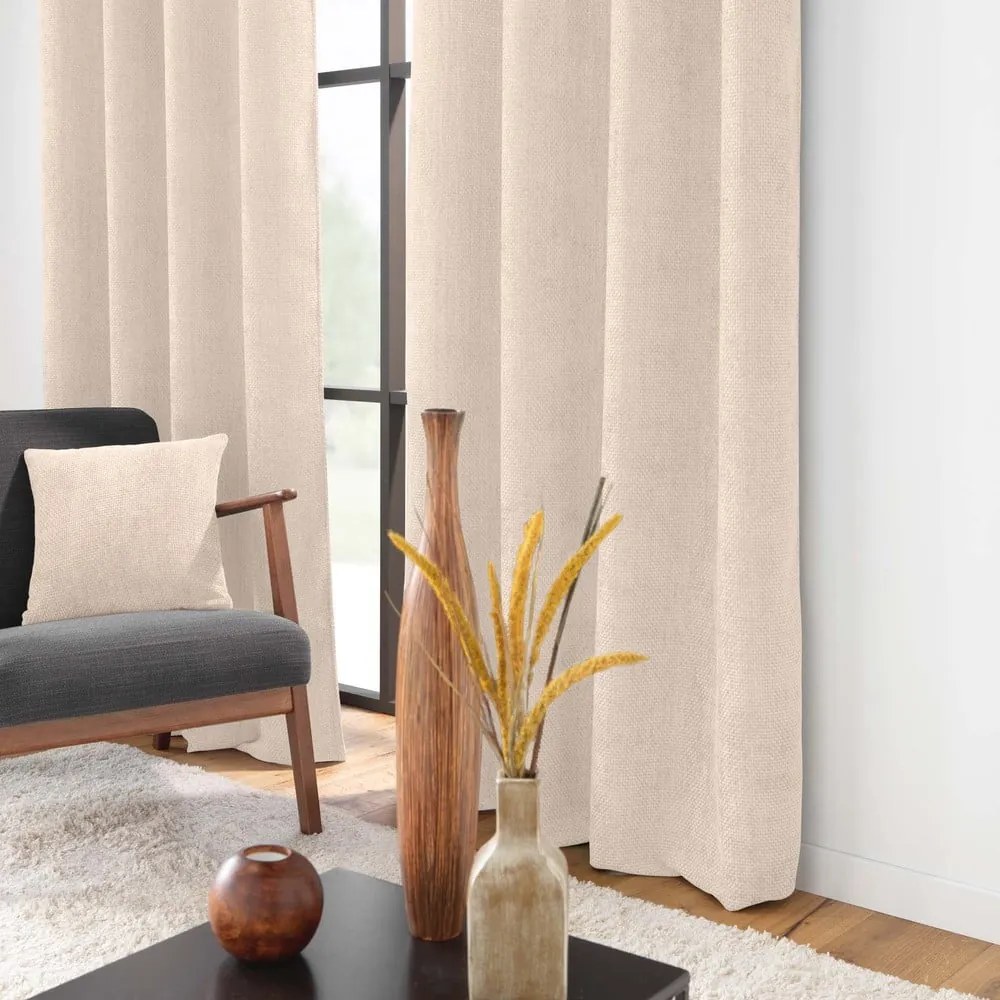 Tenda beige in ciniglia 140x260 cm Leo – douceur d'intérieur