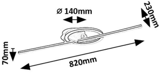 Rabalux 71395 - Plafoniera LED TWISTERRA LED/24W/230V 4000K