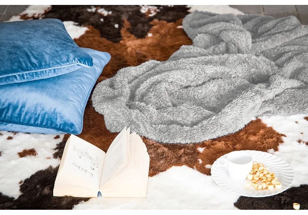 Coperta di peluche grigia, 130 x 170 cm Teddy - Tiseco Home Studio