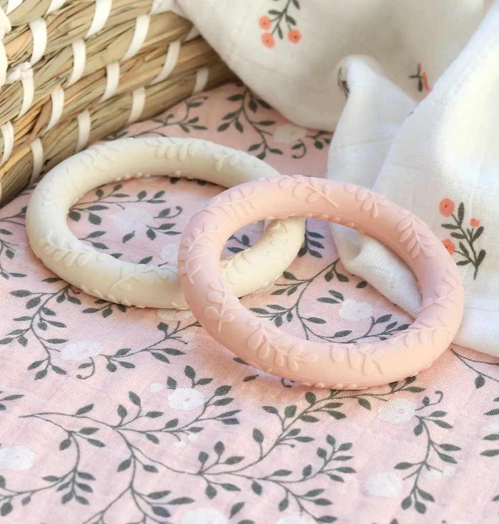 A Little Lovely Company - massaggiagengive in silicone - crema di fragole, 2 pezzi