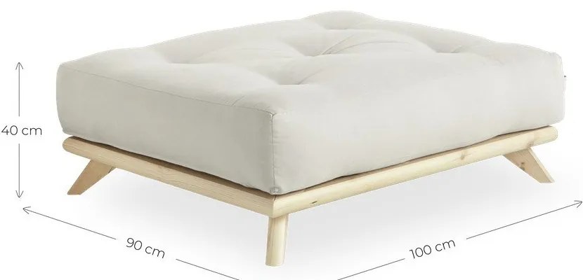 Poggiapiedi Natural Clear/Beige Senza - Karup Design