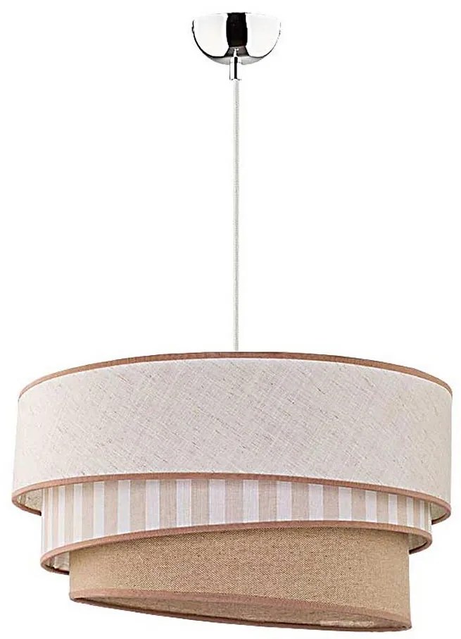 Duolla - Lampadario a sospensione con filo TRIO 1xE27/40W/230V diametro 45 cm beige/marrone