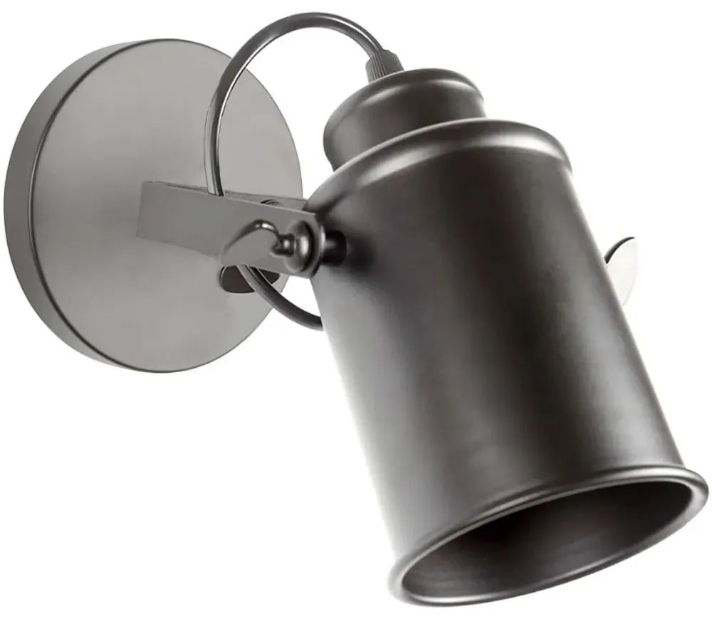 Riflettore lampada mobile spot da soffitto di parete nero E27 APP486-1C