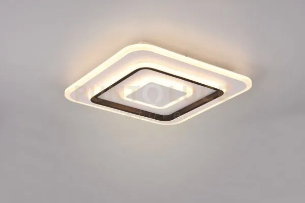 Jora plafoniera led 46w 5400lm, 2700 - 6000k quadrata con telecoman...