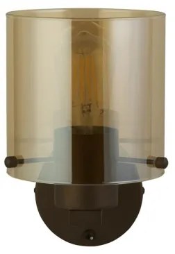 Searchlight 88912-1MO - SWEDEN Lampada da parete 1xE27/60W/230V Marrone/Affumicato