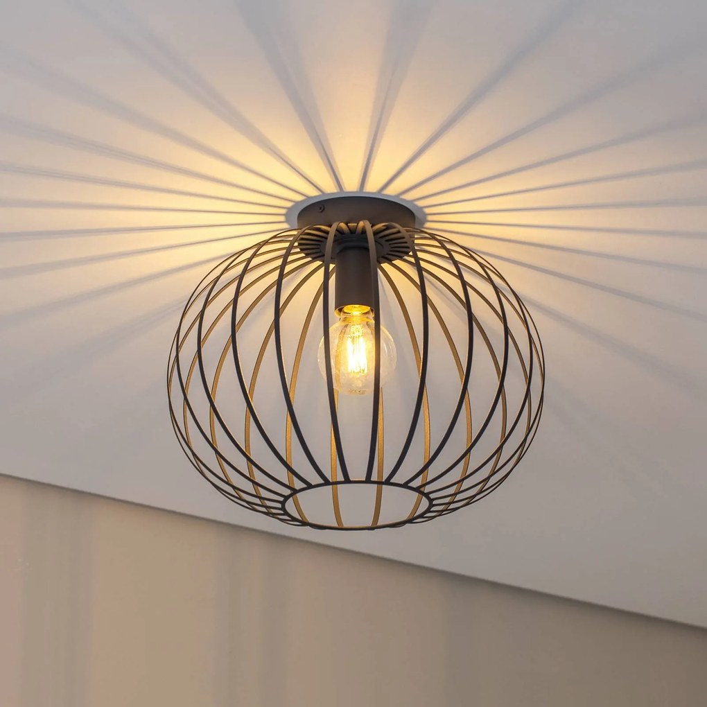 Plafoniera soffitto Valor Argon, dimmerabile, Nero, Soggiorno / Sala da pranzo, Metallo, Moderno, Plafoniera