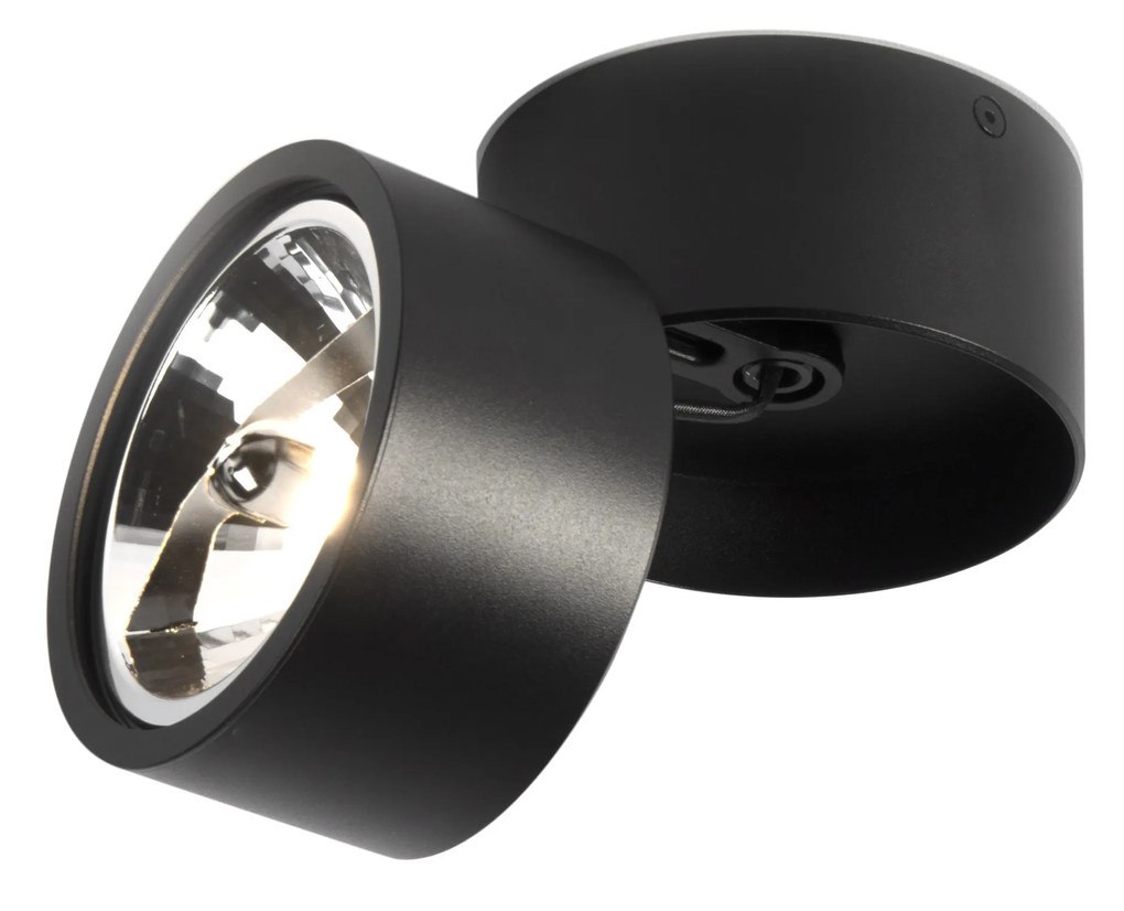 Set di 2 faretti neri rotondi orientabili - Go Nine