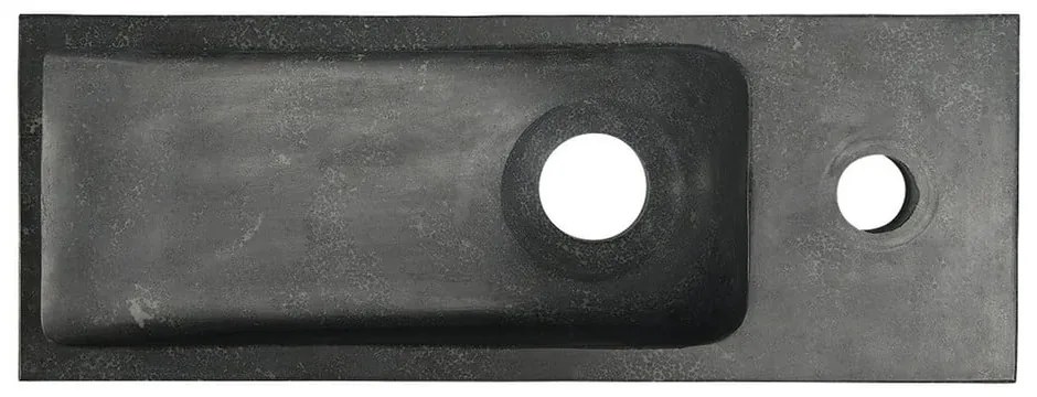 Lavabo nero in pietra 38x14 cm Blok – Sapho
