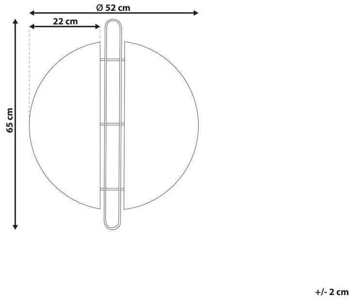 Specchio rotondo in metallo ø 52 cm oro ATTIN Beliani