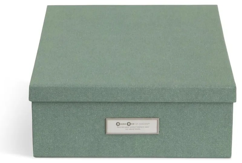 Set di organizer verdi in cartone per documenti 5 pz Holger Canvas Paper Laminate – Bigso