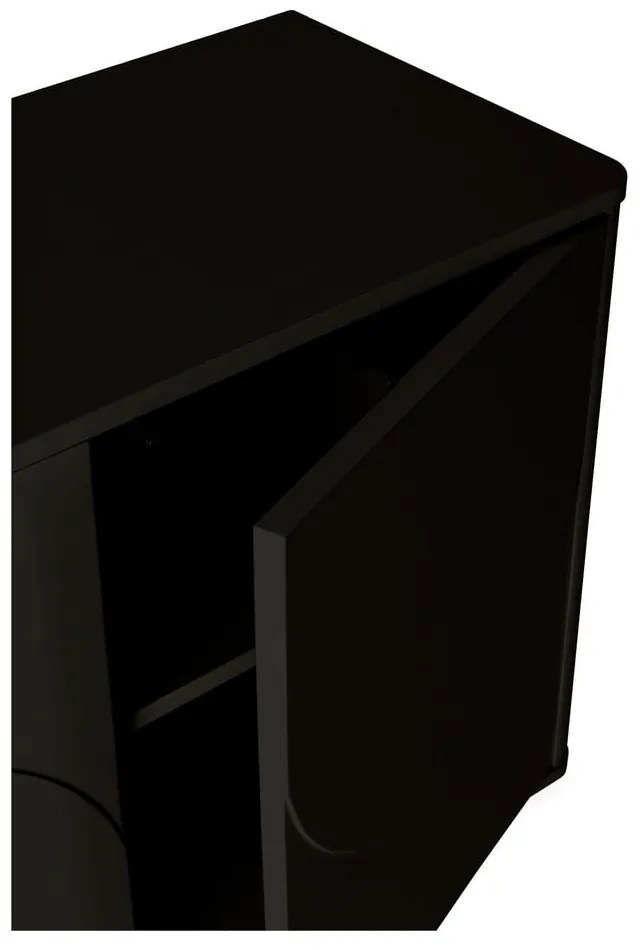 Cassettiera nera 180x75x40 cm Solei – MOME