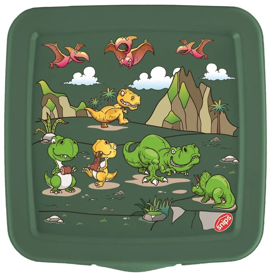 Portapranzo per bambini verde Dinosaur – Snips