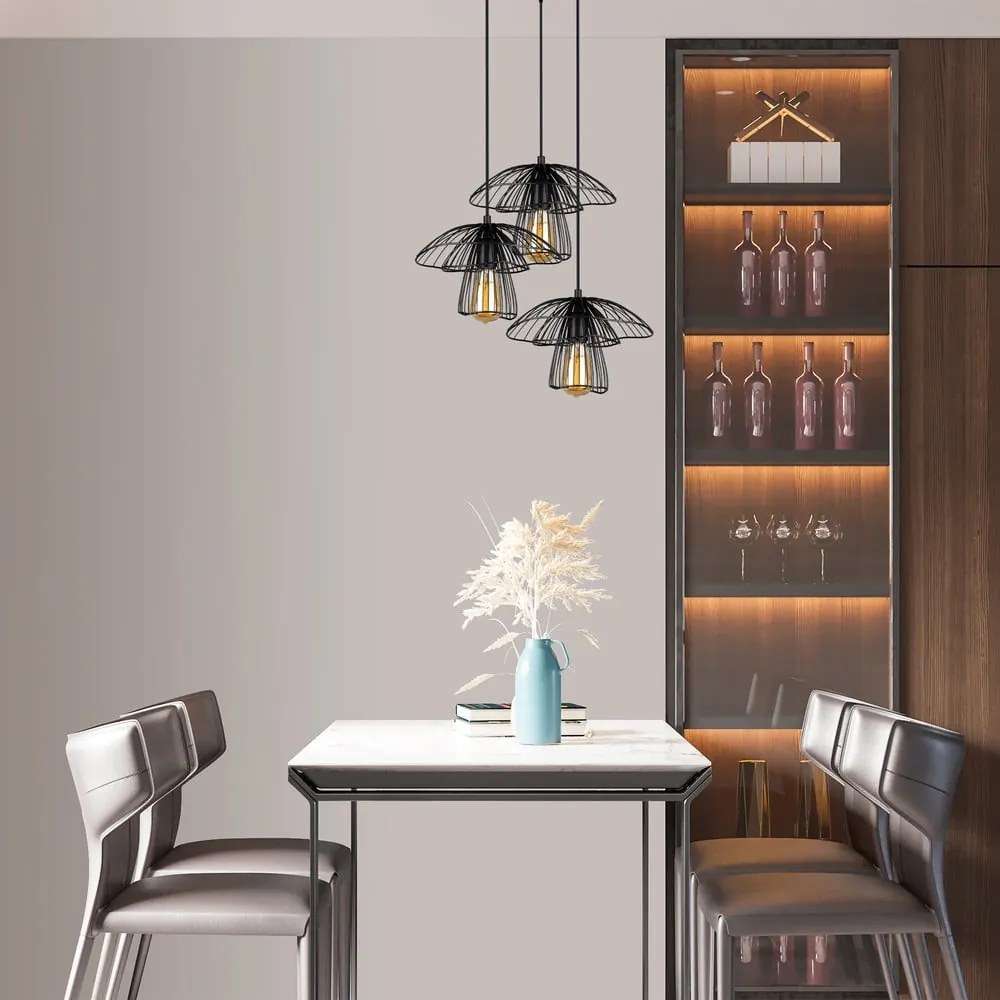 Apparecchio a sospensione nero, altezza 117 cm Root - Squid Lighting