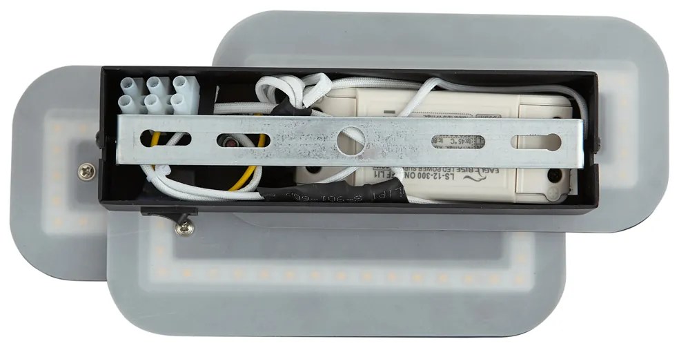 Lampada da parete moderna nera con LED dimmerabile a 3 livelli - Dias