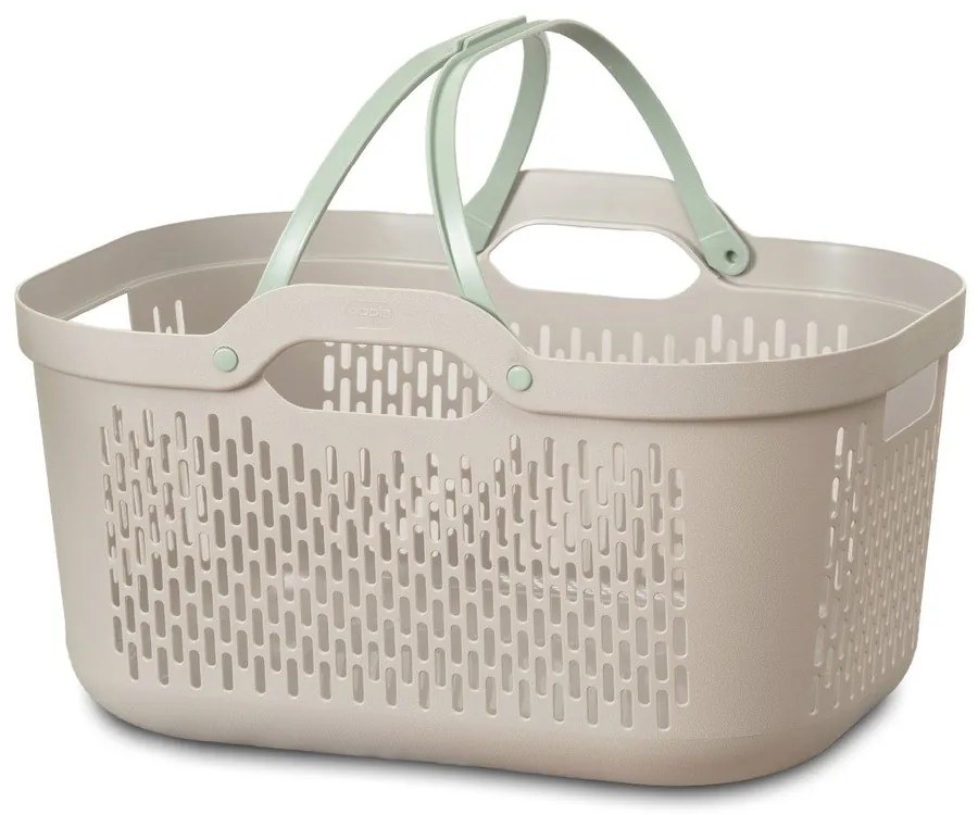 Cesta per il bucato marrone chiaro in plastica 45 l – Addis