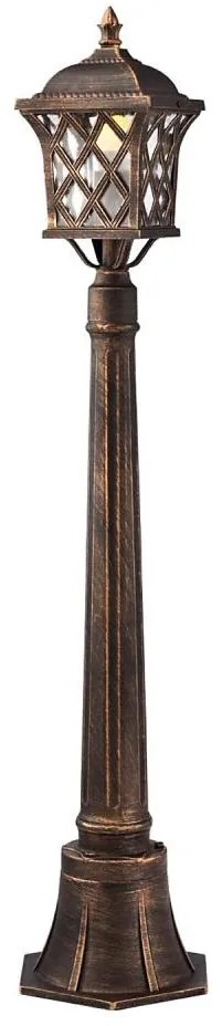 Redo 9961 - Lampada da esterno BREMEN 1xE27/42W/230V IP23 oro/patina