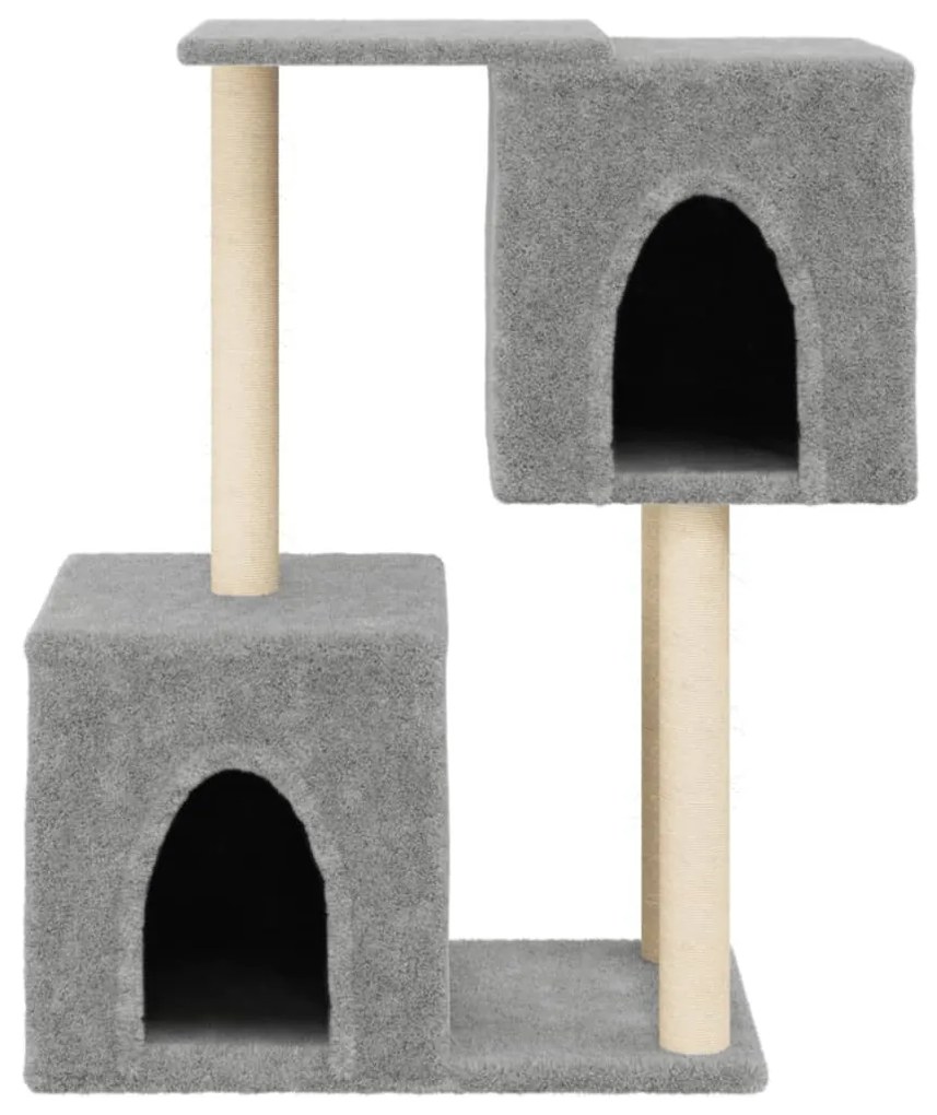 Albero per gatti con tiragraffi in sisal grigio chiaro 86 cm
