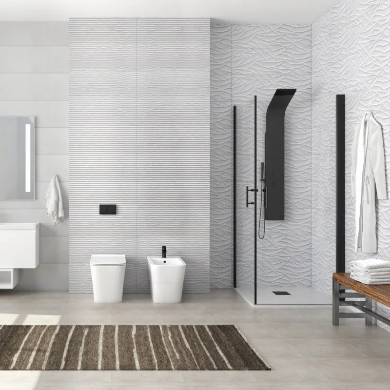 Box doccia nero 70x90 due battenti altezza 200h | KS2800AN - KAMALU