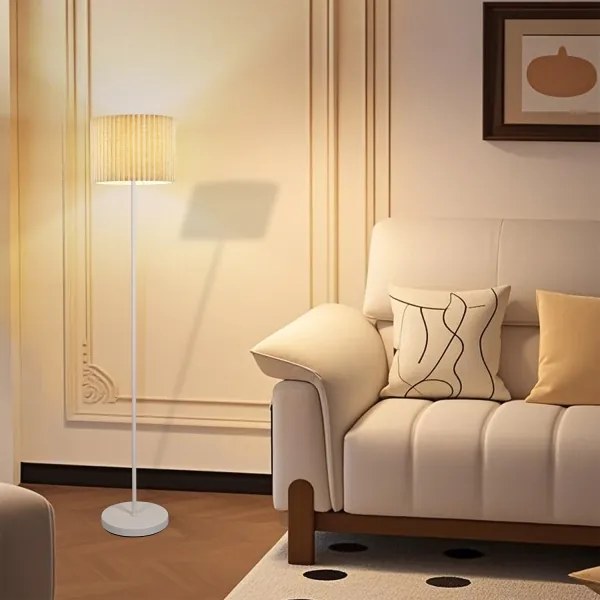 Brilagi - Lampada da terra NORDIC WAVE 1xE27/15W/230V lino/bianco