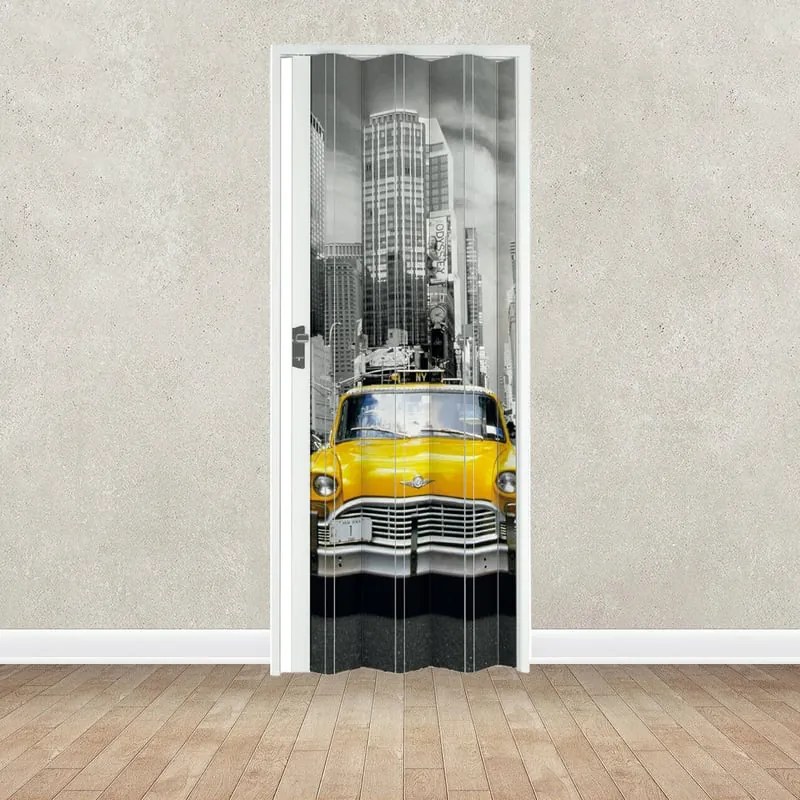 Porta a soffietto New York in pvc multicolore L 89.5 x H 214 cm