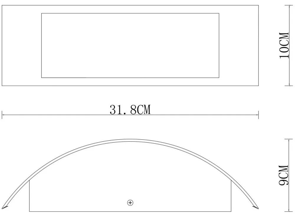 Applique Bianca da Parete E27, IP54 da Esterno - Serie ARC Base E27