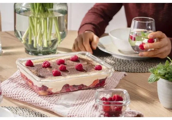 Tefal - Contenitore per alimenti 3 l MSEAL GLASS rosso/vetro