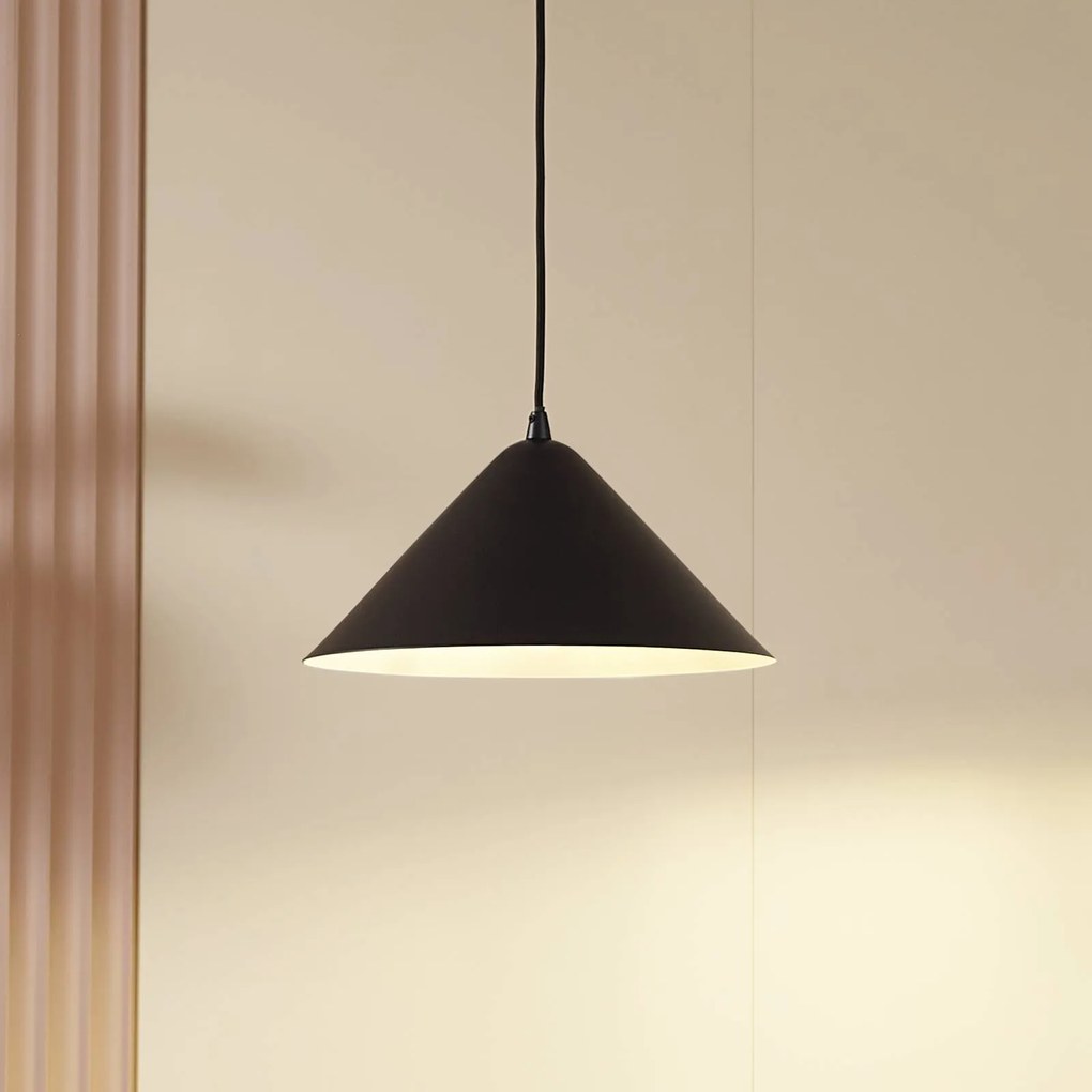 Lampada a sospensione Clarine Lindby, dimmerabile, Nero, Soggiorno / Sala da pranzo, Metallo, Moderno, Lampada a sospensione